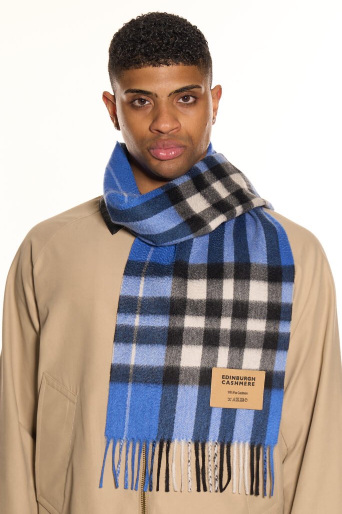 Edinburgh Cashmere DC Check Cashmere Scarf heritage