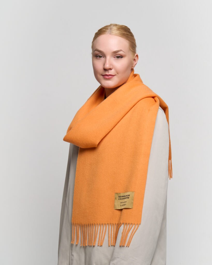 Edinburgh Cashmere DC Check Cashmere Scarf luxury under £150