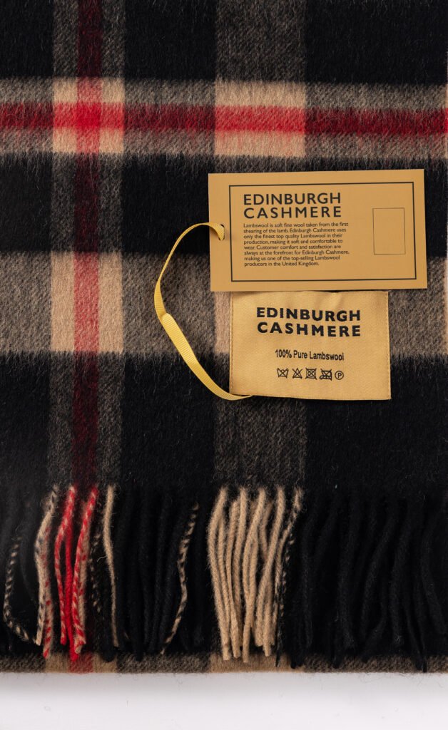 Edinburgh Cashmere luxury Scottish gifts UK DC Scott DC Check