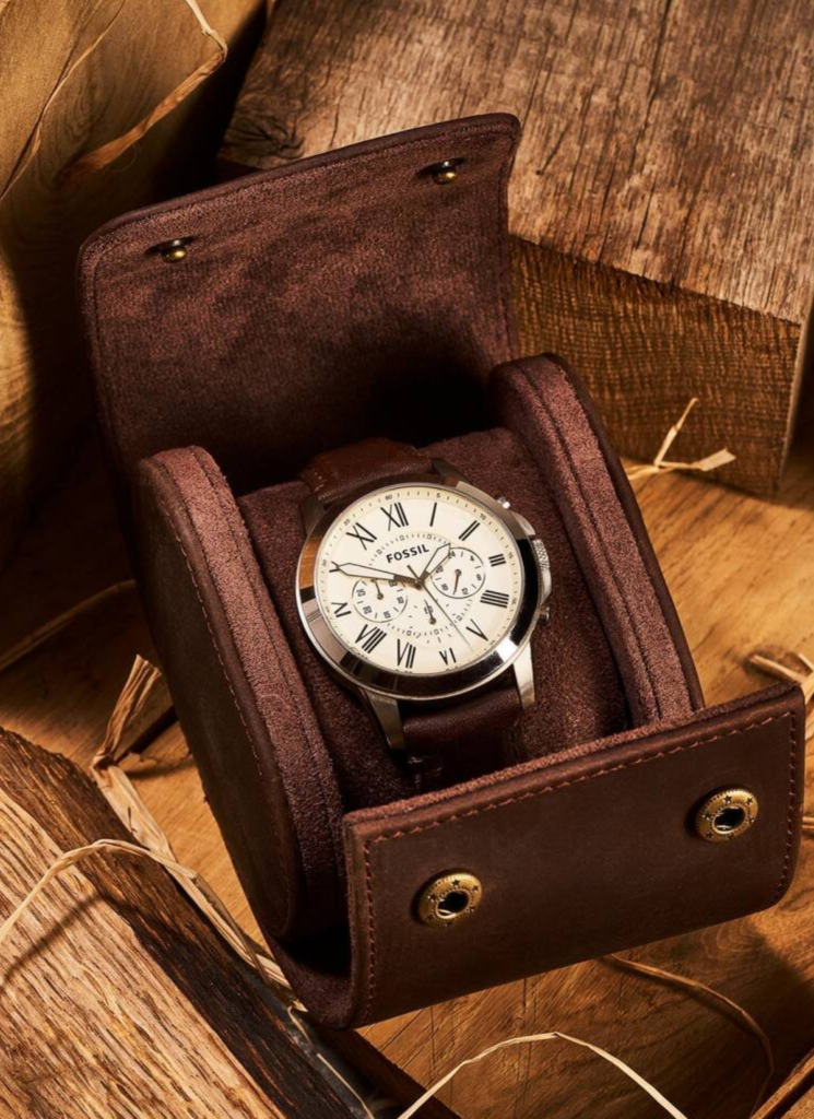 Personalised Dark Brown Genuine Leather Watch Case